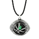 Doctor Strange Eye of Agamotto Pendant Necklace - Antique Brass Mystic Amulet with Green Time Stone Gem - Marvel Superhero Cosplay Prop Jewelry & Gift for Comic Fans