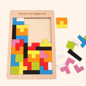 3D Colored Wooden Puzzle Brainer Games