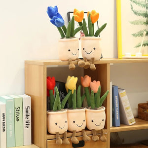 Tulip and Succulent Plant Plush Toy