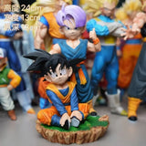 Anime Saiyan Goten and Trunks Diorama Figure - 24cm Premium Kid Goten & Trunks Soft-Haired Action Statue - Collectible Z Battle Universe Model - Nostalgic Manga Fan Gift for Shelf Display - (24CM)