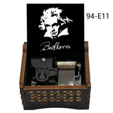 Für Elise Hand-Crank Wooden Music Box - Laser-Engraved Beethoven Classical Theme Replica - Elegant Ballerina Souvenir & Vintage Musical Keepsake Gift