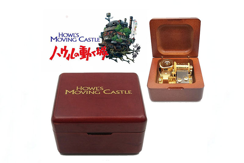 Brown Wooden Howl's Moving Castle Music Box