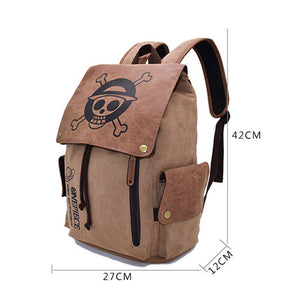 One Piece Anime Brown Drawstring Back Pack