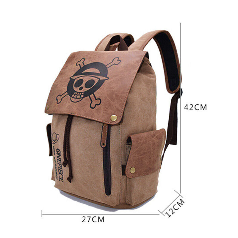 One Piece Anime Brown Drawstring Back Pack