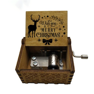 Christmas Holidays - Wooden Music Box