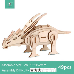 DIY Wooden 3D Assembly Puzzle Kit - Build Up Collectible Wooden Figure Toys