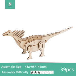 DIY Wooden 3D Assembly Puzzle Kit - Build Up Collectible Wooden Figure Toys