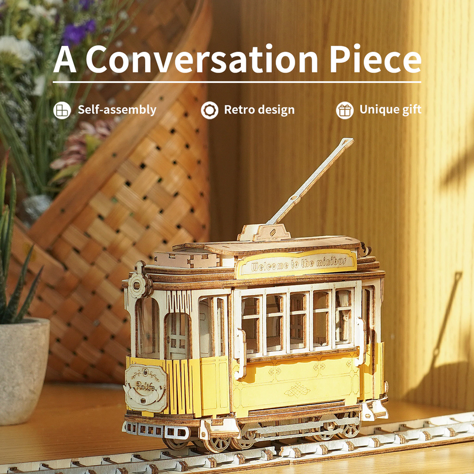 DIY Build Up Vintage Car Model - 3D Wooden Puzzle Toys