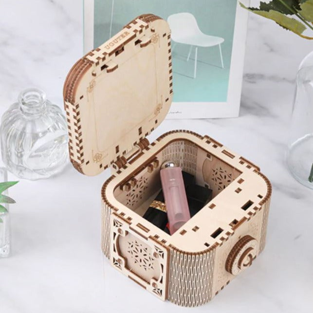 Antique Secret Puzzle Ring Box