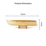DIY Row Boat Wooden Ship Building Kit - 3D Puzzle Decoration Sailboat Toys
