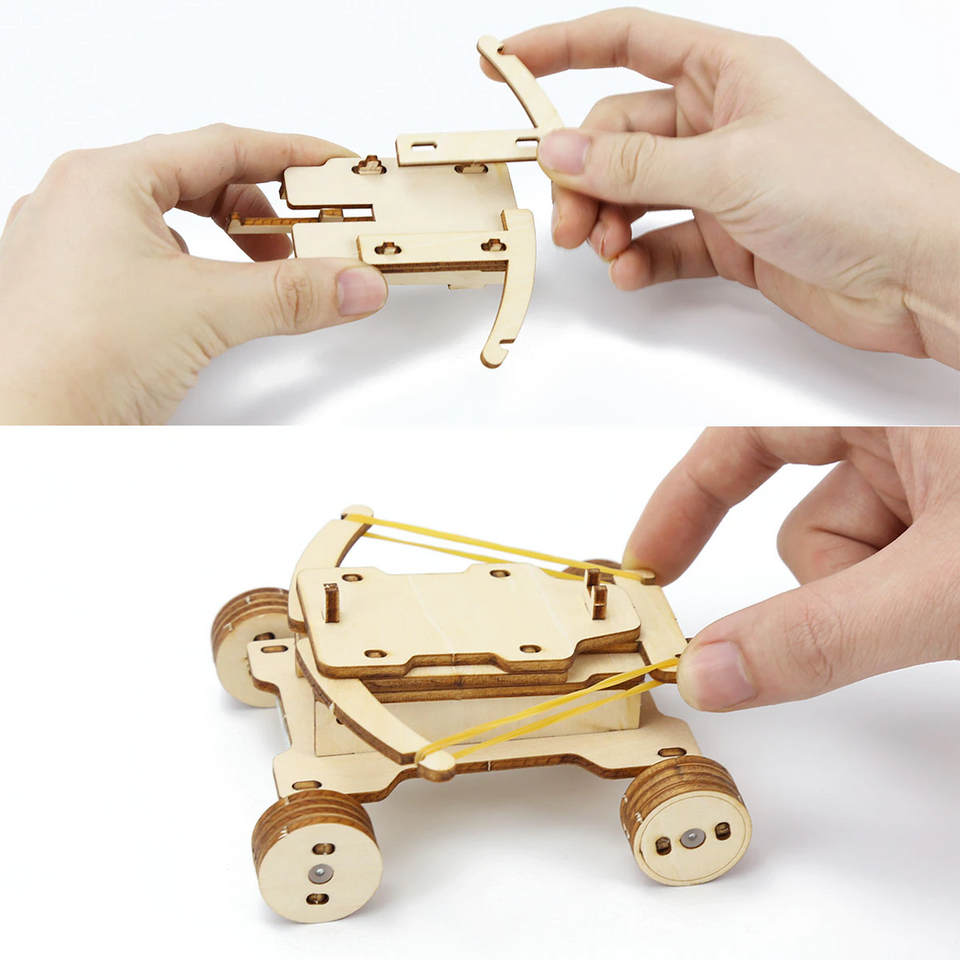 DIY Wooden Catapult And Ballista Toy Kit - Mechanical Assembly Puzzle Toy