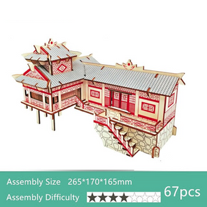 DIY Wooden 3D Assembly Puzzle Kit - Build Up Collectible Wooden Figure Toys