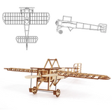 Bleriot XI DIY Model Plane Kit - 3D Wooden Puzzle Building Toy