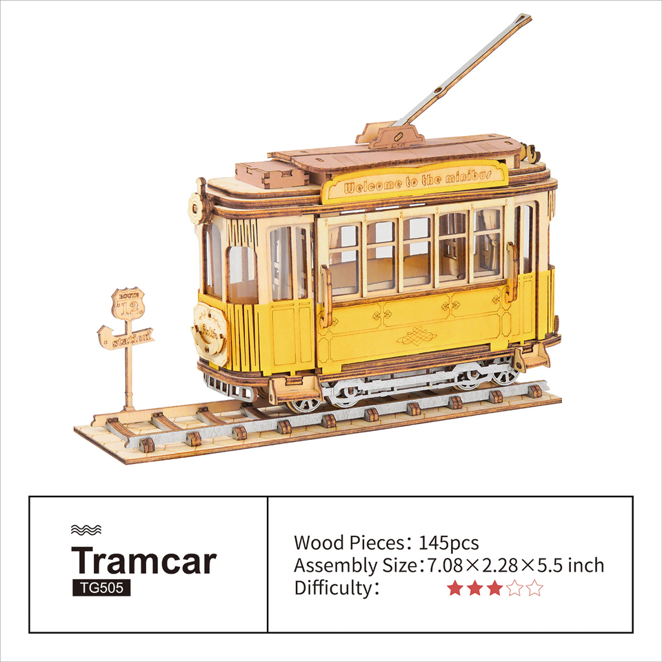 DIY Build Up Vintage Car Model - 3D Wooden Puzzle Toys