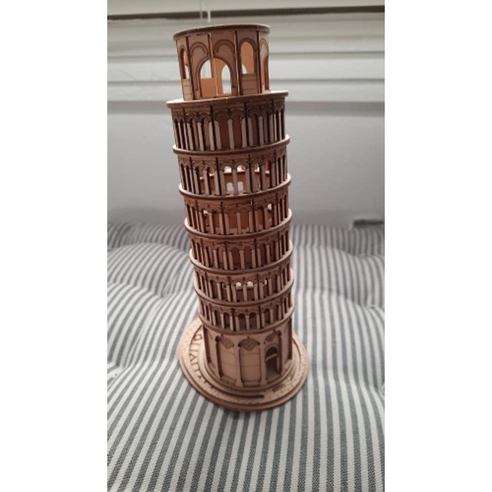 DIY 3D Leaning Tower of Pisa Wooden - 137pcs Puzzle Toy Gift for Children