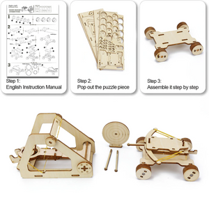 DIY Wooden Catapult And Ballista Toy Kit - Mechanical Assembly Puzzle Toy