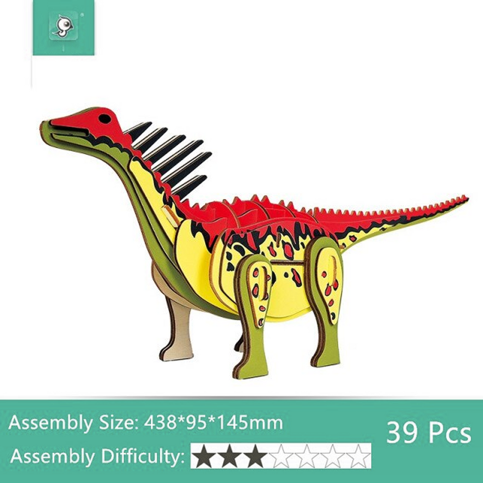DIY Wooden 3D Assembly Puzzle Kit - Build Up Collectible Wooden Figure Toys