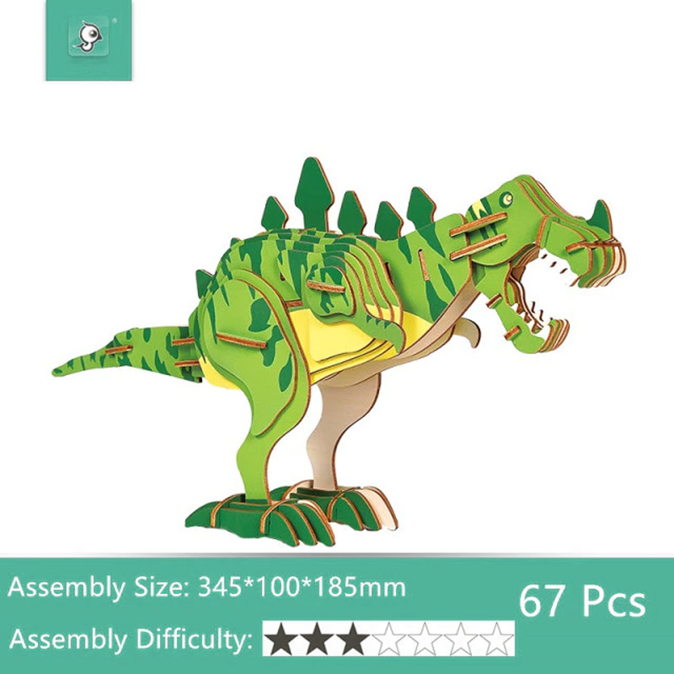 DIY Wooden 3D Assembly Puzzle Kit - Build Up Collectible Wooden Figure Toys