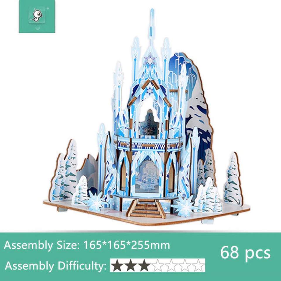 DIY Wooden 3D Assembly Puzzle Kit - Build Up Collectible Wooden Figure Toys