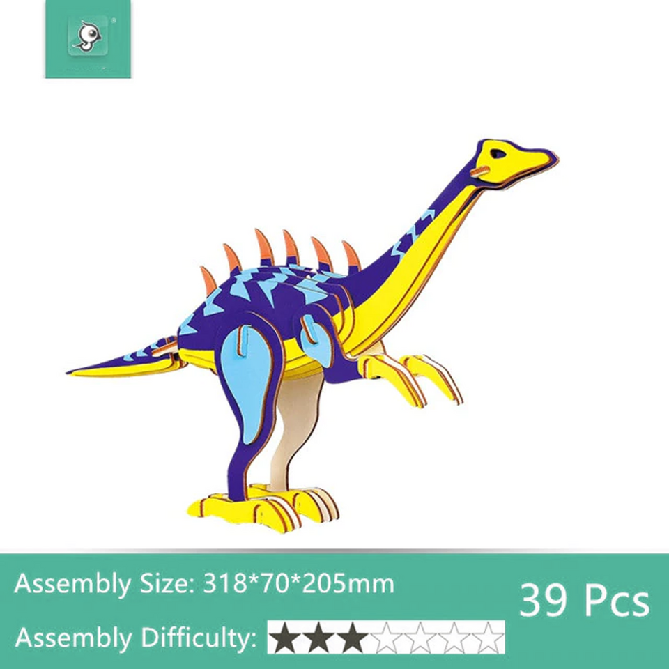 DIY Wooden 3D Assembly Puzzle Kit - Build Up Collectible Wooden Figure Toys