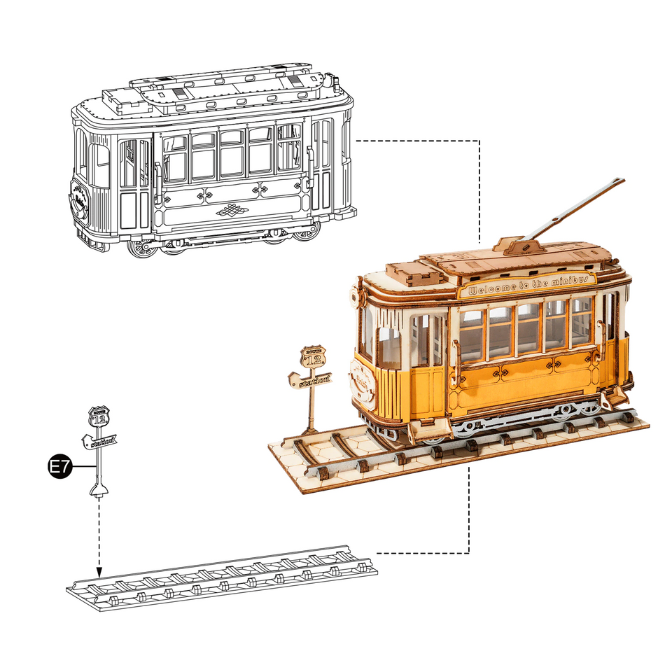 DIY Build Up Vintage Car Model - 3D Wooden Puzzle Toys