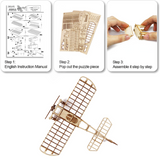 Bleriot XI DIY Model Plane Kit - 3D Wooden Puzzle Building Toy