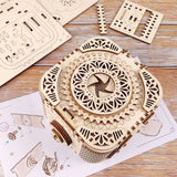 Antique Secret Puzzle Ring Box