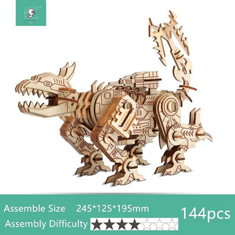 DIY Wooden 3D Assembly Puzzle Kit - Build Up Collectible Wooden Figure Toys