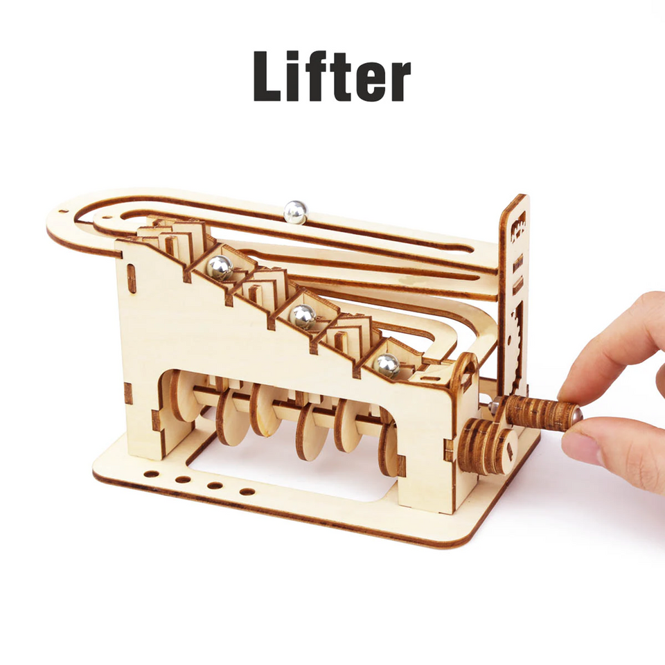DIY Mechanical Maze Ball Marble Run - 3D Wooden Puzzle Kit