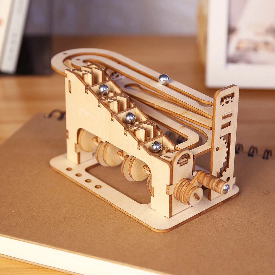 DIY Mechanical Maze Ball Marble Run - 3D Wooden Puzzle Kit