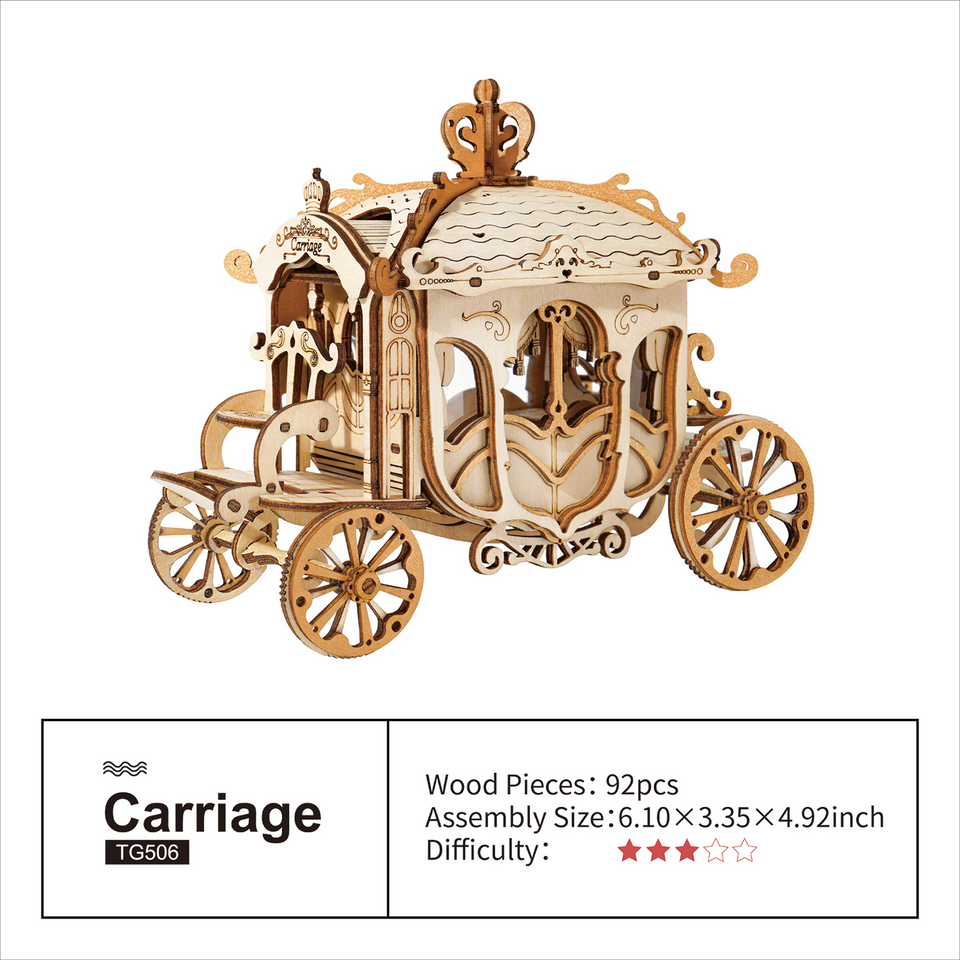 DIY Build Up Vintage Car Model - 3D Wooden Puzzle Toys