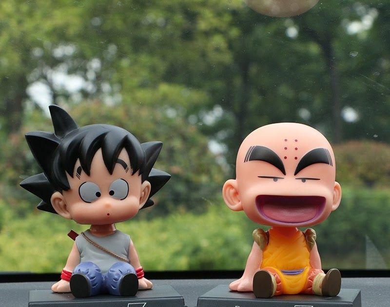Dragon Ball Krillin & Goku Bobble Head Collectible PVC Action Figure Toys