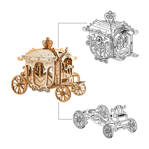 DIY Build Up Vintage Car Model - 3D Wooden Puzzle Toys
