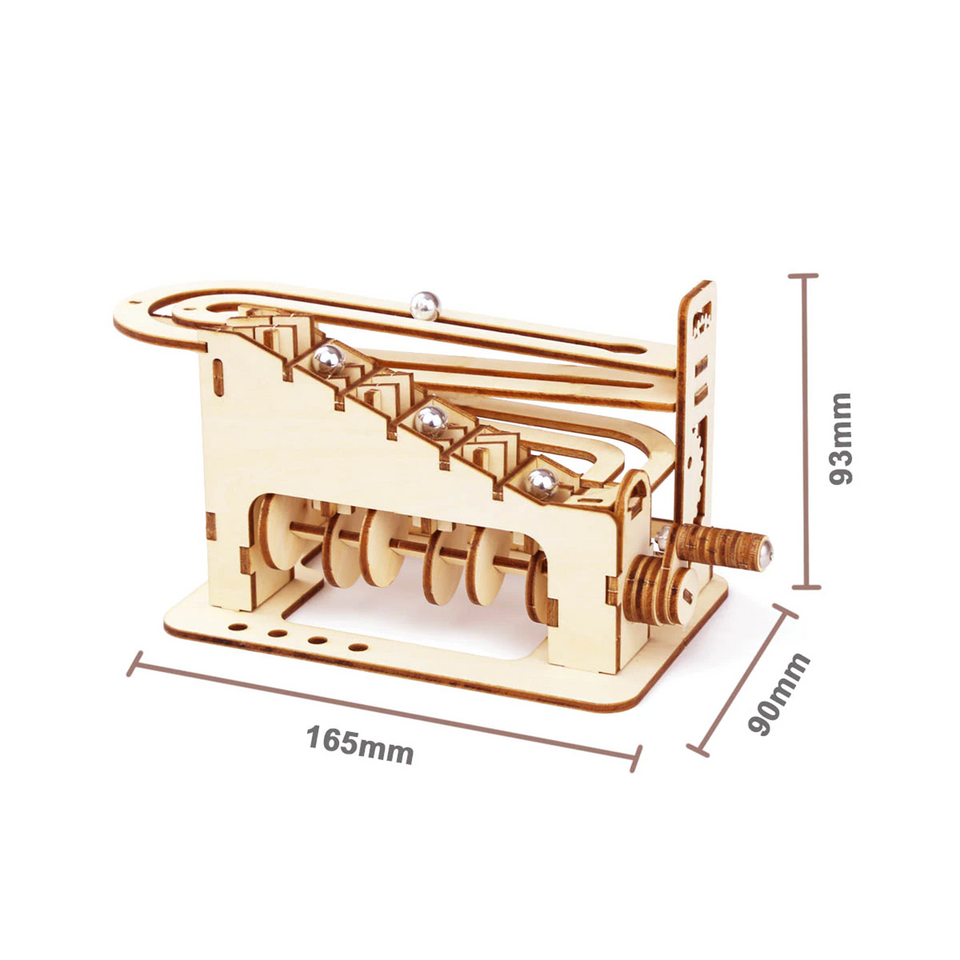 DIY Mechanical Maze Ball Marble Run - 3D Wooden Puzzle Kit