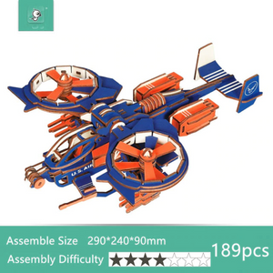 DIY Wooden 3D Assembly Puzzle Kit - Build Up Collectible Wooden Figure Toys