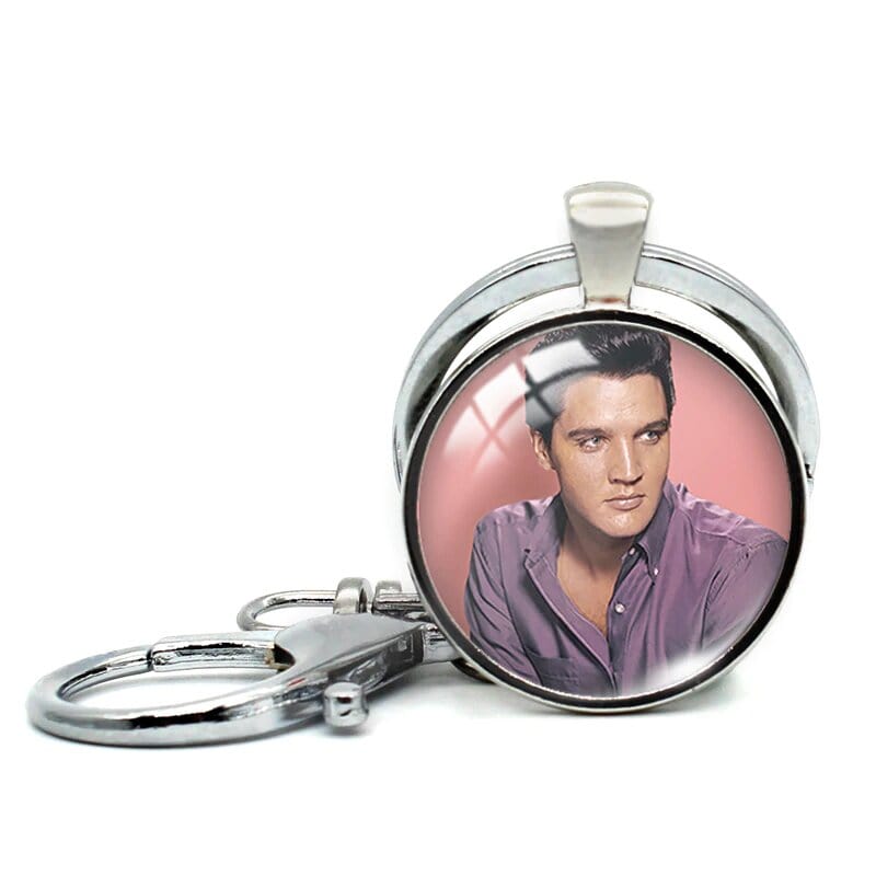 Elvis Presley Glass Keychain