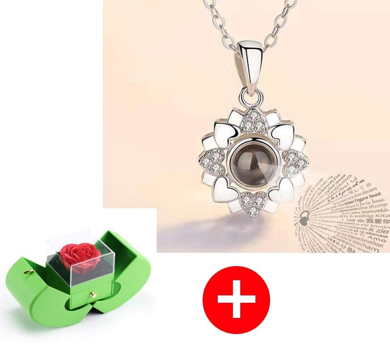 Love Apple Jewelry Green Box - Rose Flower Gift Boxes