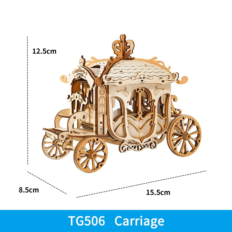DIY Build Up Vintage Car Model - 3D Wooden Puzzle Toys