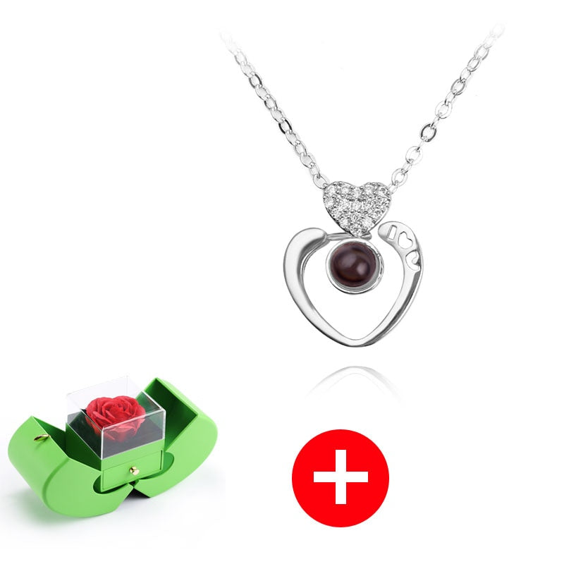 Love Apple Jewelry Green Box - Rose Flower Gift Boxes
