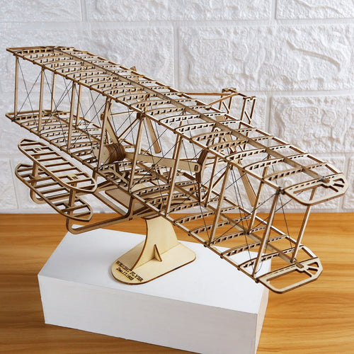 DIY Aircraft Model Building Wood Toy Kit  -Wright Brothers'  3D Wooden Assembly Toy
