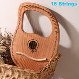 16 Strings Wooden Harp - Mahogany Wood Collections