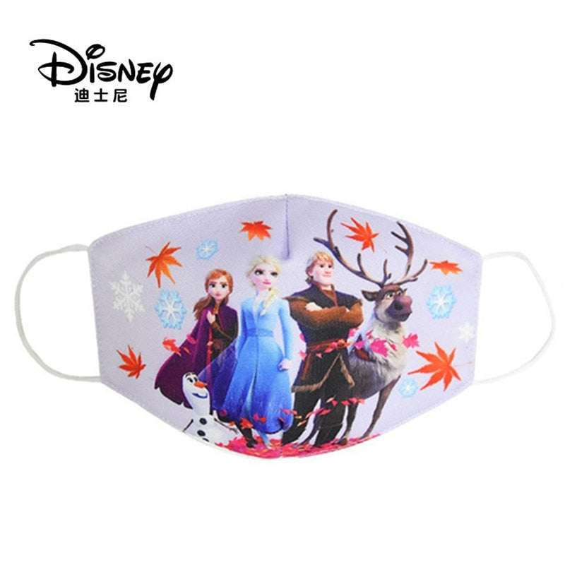 Frozen Washable Cotton Face Masks for Children Anti-Dust Protective Masks for Boys & Girls