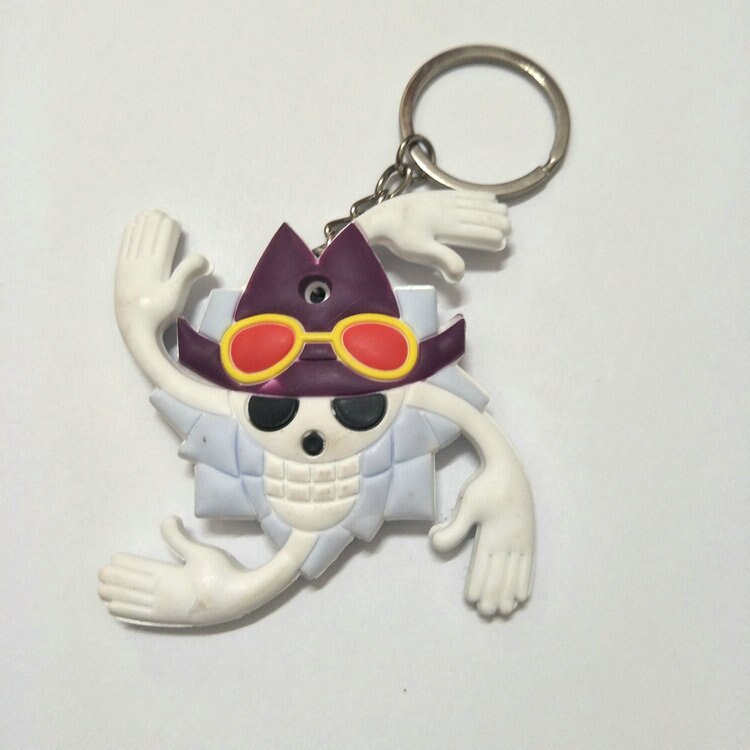 One Piece  Anime Collectible Prop Accessory Key Ring - Double Sided with Fun Characters