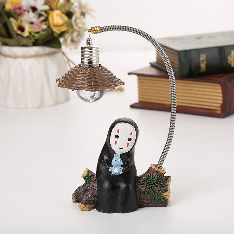 Studio Ghibli's No Face & Totoro LED Night Light Lamp - Spirited Away & My Neighbor Totoro Resin Action Figure Kids Toy