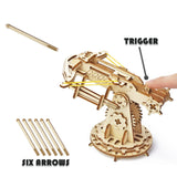DIY Build Up Zombie Heavy Ballista - 3D Wooden Mechanical Puzzle Kit (Self Assembly For Kids)
