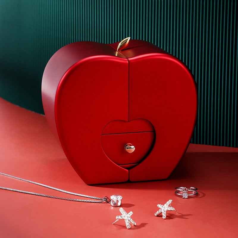 Love Apple Jewelry Box - Rose Flower Gift Boxes