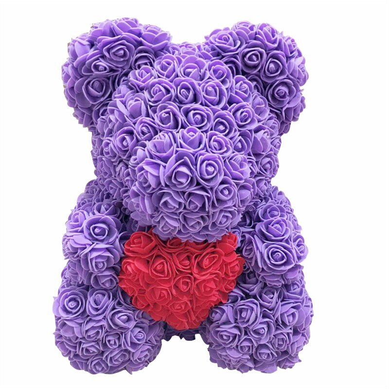 Teddy Bear Rose - Artificial Flowers Rose Bear for Women Valentines Wedding Gift