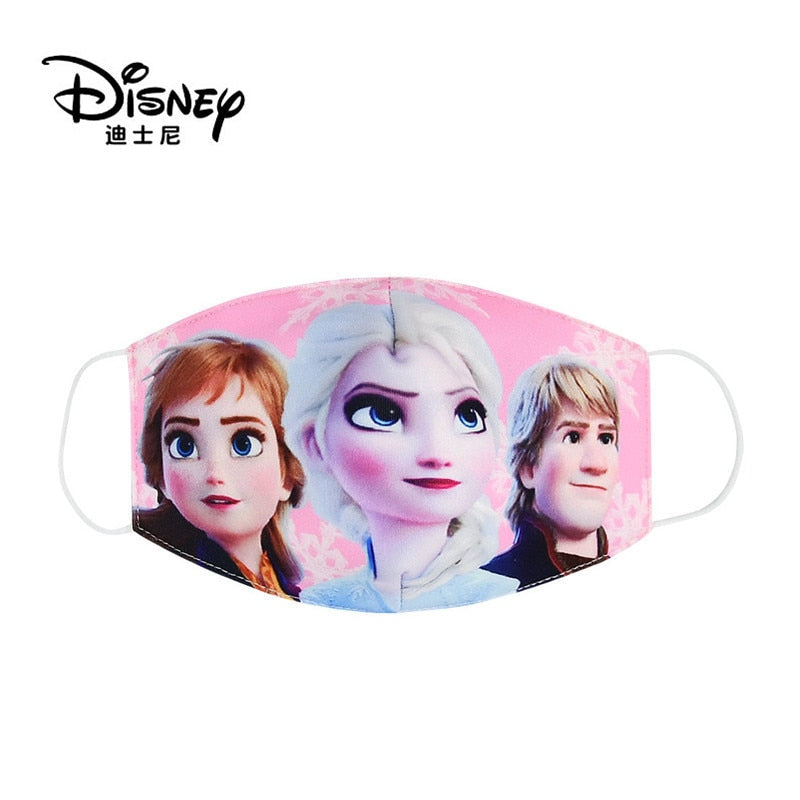 Frozen Washable Cotton Face Masks for Children Anti-Dust Protective Masks for Boys & Girls