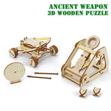 DIY Wooden Catapult And Ballista Toy Kit - Mechanical Assembly Puzzle Toy