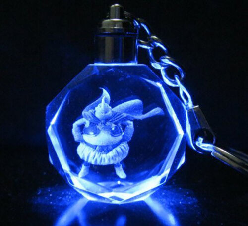Dragon Ball Crystal Key Ring Car Keychains LED Pendant Shiny Prop Gift